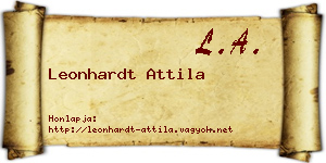 Leonhardt Attila névjegykártya
